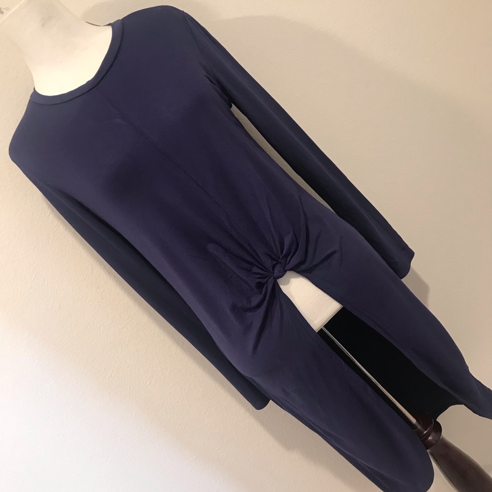 Forever 21 Navy Blue High Low Knotted Top Tunic 💙